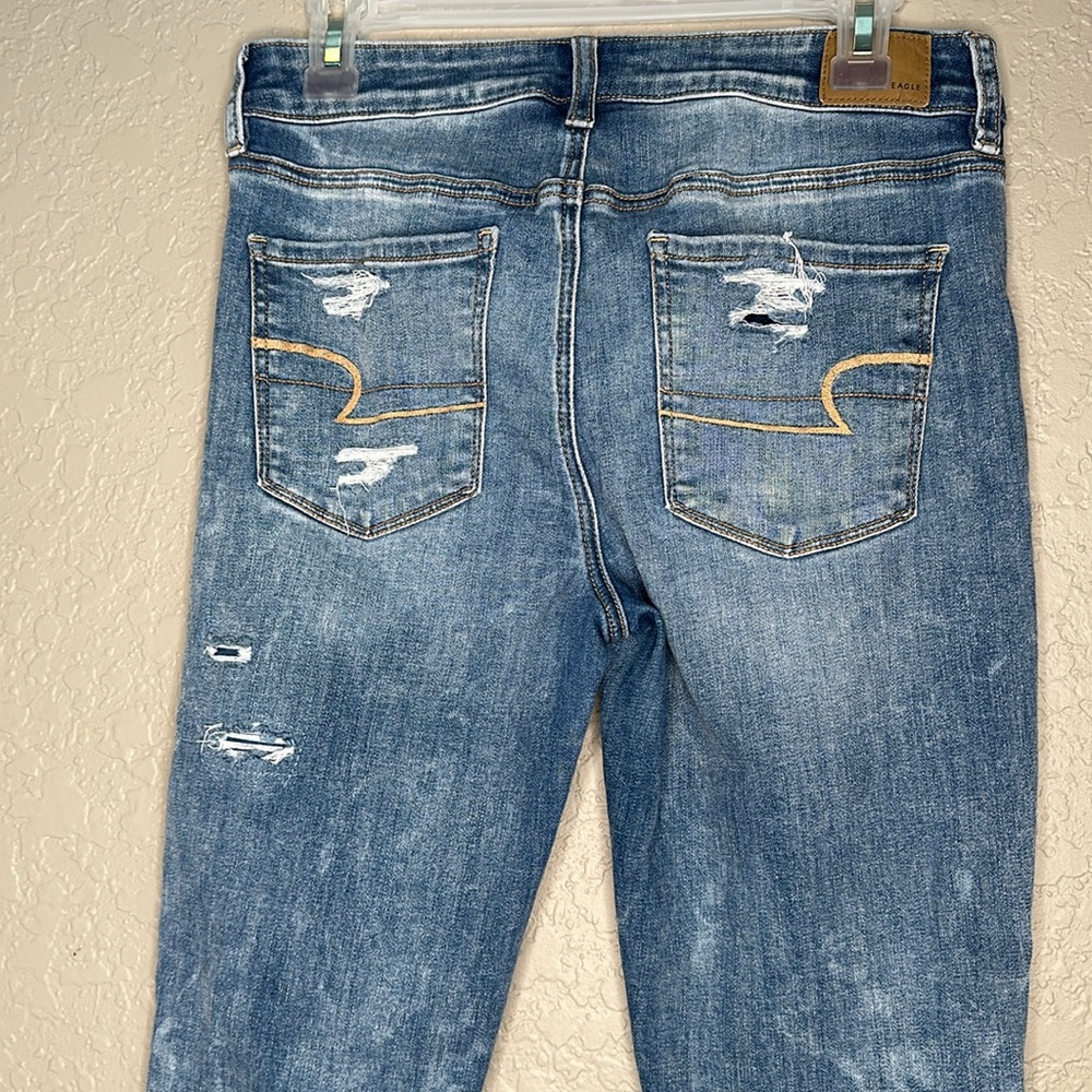 AE Ne(x)t Level High Waisted Jegging Patched distressed demin - Picture 7 of 11
